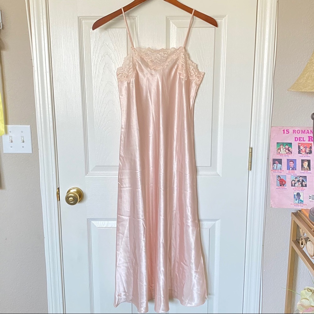 Pink slip on dress